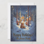 Ours de Noël 13, Joyeux Fêtes, Carte de Noël (Devant)