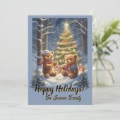 Ours de Noël 17, Joyeux Fêtes, Carte de Noël (Debout devant)