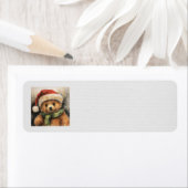 Ours de Noël Étiquettes de adresse (En situation)