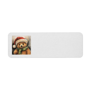 Ours de Noël Étiquettes de adresse