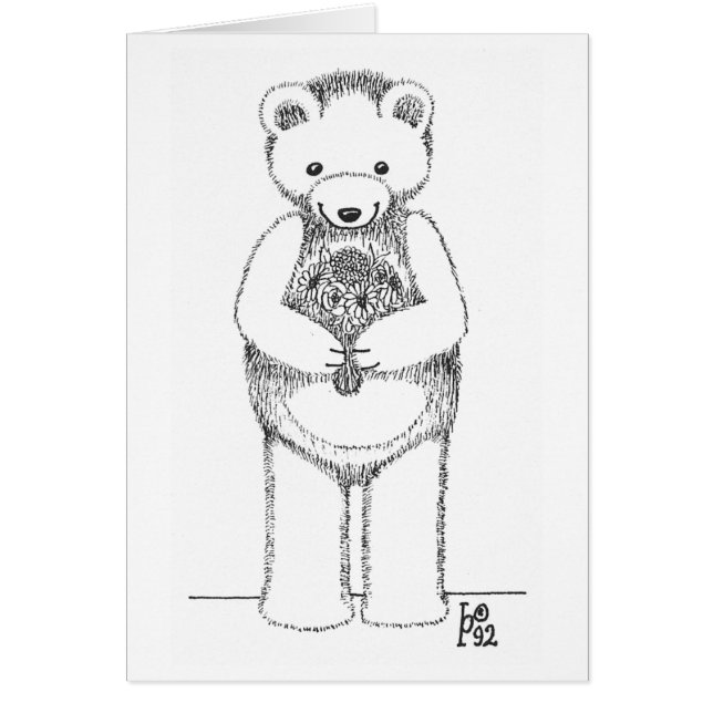 Ours de nounours avec des fleurs (Devant)