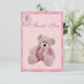 Ours de nounours et baby shower roses de Merci de (Debout devant)