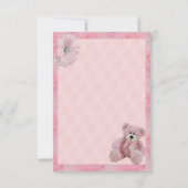 Ours de nounours et baby shower roses de Merci de (Dos)