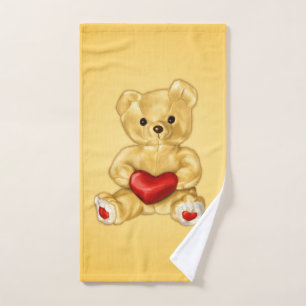 Ours de nounours mignon avec le jaune de coeur
