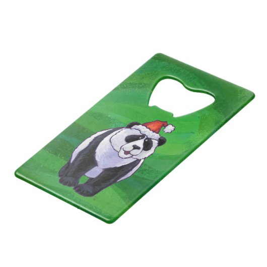 Ours de panda à Santa Hat sur Vert (Devant Angle)