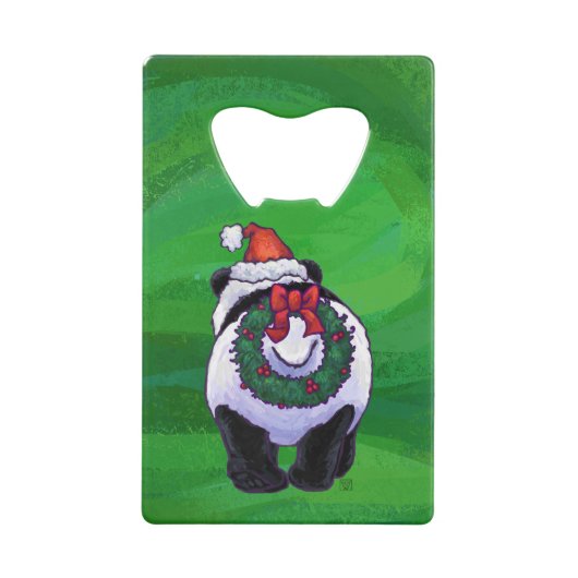 Ours de panda à Santa Hat sur Vert (Dos)