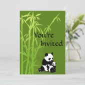 Ours de panda personnalisé, Invitation de Baby sho (Debout devant)