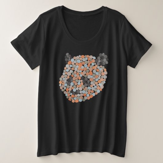 Ours de panda pointillé coloré (Design devant)