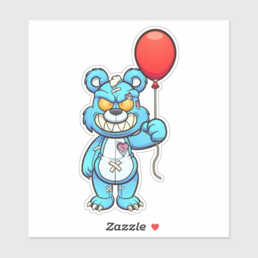 Ours de pitié - Sticker Zombie (Feuille)
