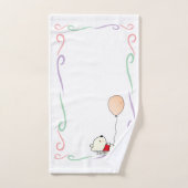 Ours de rêve libre avec ballons (Serviette à main)