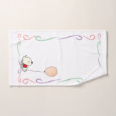 Ours de rêve libre avec ballons (Serviette à main)