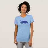 Ours de T-shirt des bleus layette de la femme (Devant entier)