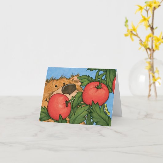 Ours de tomate / Carte de note (Fleur jaune)