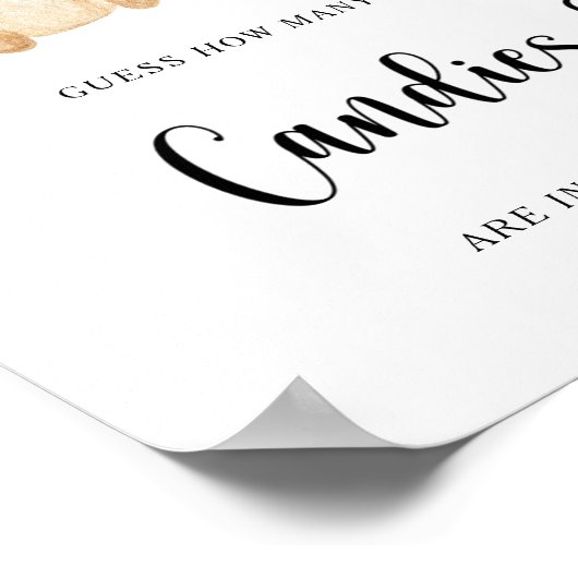 Ours deviner combien de canettes poster (Coin)