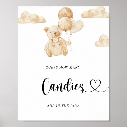 Ours deviner combien de canettes poster (Devant)