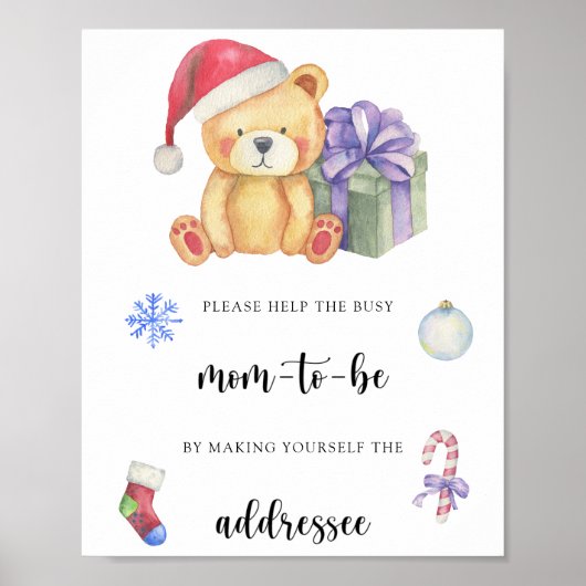 Ours d'hiver - Affiche pour aider la future maman  (Devant)