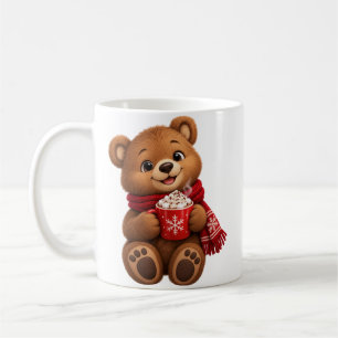 Ours d'hiver confortable avec Tasse de Café au Cac