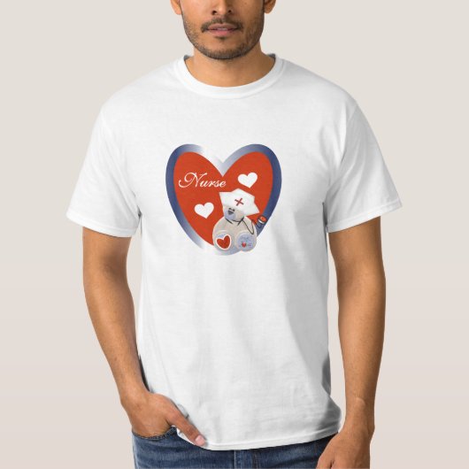 Ours d'infirmière avec le T-shirts et les cadeaux (Devant)