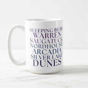 Ours dormant Michigan Dunes de sable Café Mug