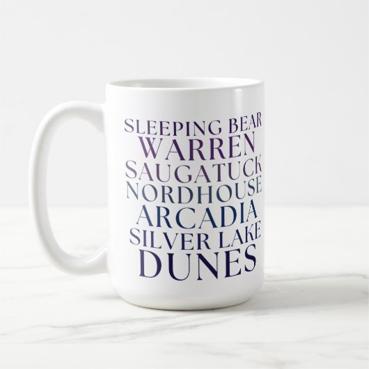 Ours dormant Michigan Dunes de sable Café Mug (Gauche)
