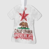 Ours drapeau de Californie en style peint (devant)