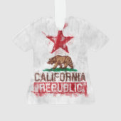 Ours drapeau de Californie en style peint (dos)