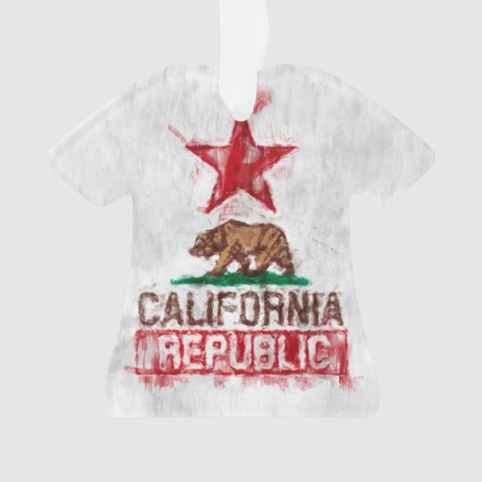 Ours drapeau de Californie en style peint (devant)