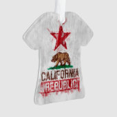 Ours drapeau de Californie en style peint (devant)