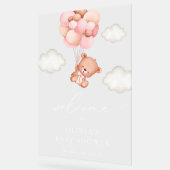 Ours En Conflit, Ballons Roses, Baby shower D'Accu (Angle)