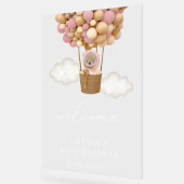 Ours En Conflit, Ballons Roses, Baby shower D'Accu (Angle)