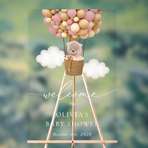 Ours En Conflit, Ballons Roses, Baby shower D'Accu