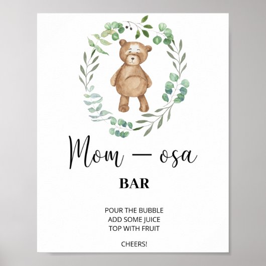 Ours en peluche \ Affiche Mon-osa bar (Devant)