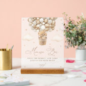 Ours en peluche avec ballons neutres Mimosa Bar (Mariage)