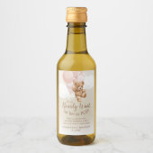 Ours en peluche avec ballons roses Mini Étiquette  (Devant)