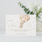 Ours en peluche avec Carte de remerciements à ball (Debout devant)