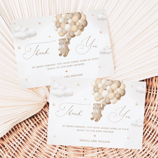 Ours en peluche avec Carte de remerciements à ball