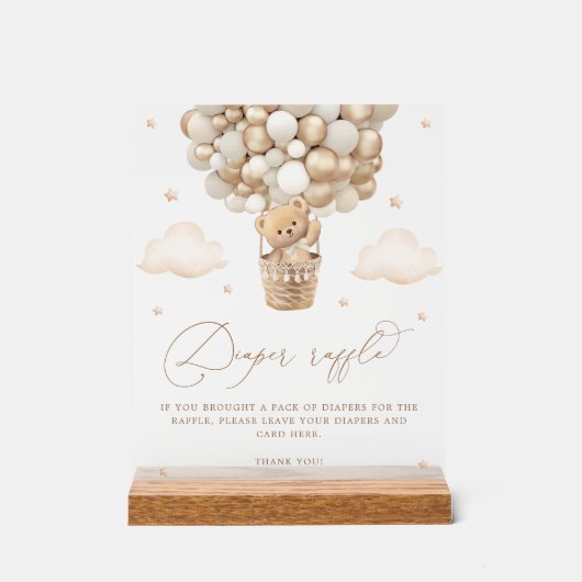 Ours en peluche avec chiche à balloon neutre (Recto)