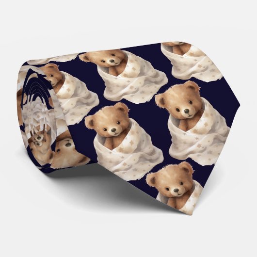 Ours en peluche avec cravate à col Blankie (Roulé)