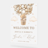 Ours en peluche avec des ballons neutres Révélatio (Angle)