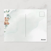 Ours en peluche avec Invitation Baby shower Eucaly (Dos)