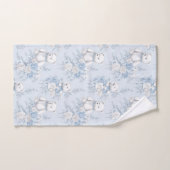 ours en peluche avec roses bleus (Serviette à main)