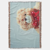 Ours en peluche avec une couverture à lancer de la (devant Vertical)