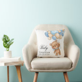 Ours en peluche bleu ballon Baby Shower Coussin j (Chaise)