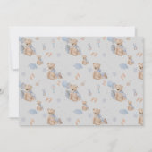 Ours en peluche Boho Invitation d'anniversaire (Dos)