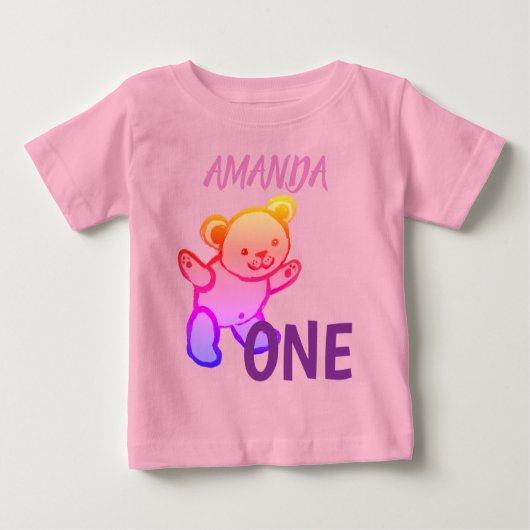 Ours en peluche coloré, UN, T-shirt (Devant)