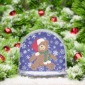 Ours en peluche de Noël avec des flocons de neige (Noël)