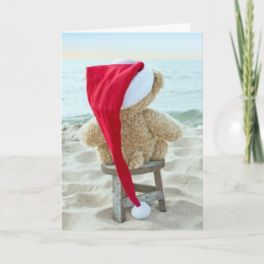 Ours en peluche de Noël vous manque carte de vacan (Devant)