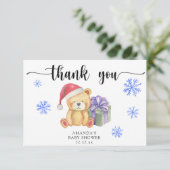 Ours en peluche d'hiver - merci (Debout devant)