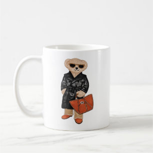 Ours en peluche élégant Mug à l'ours en trench chi