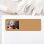 Ours en peluche - étiquette d'adresse de retour (En situation)